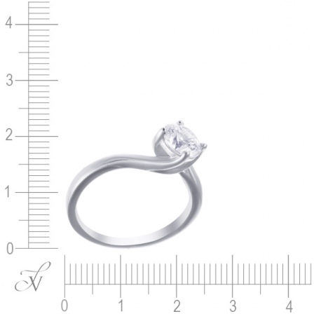 Кольцо с фианитами из серебра (арт. 743229)