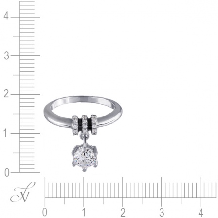 Кольцо с фианитами из серебра (арт. 743367)