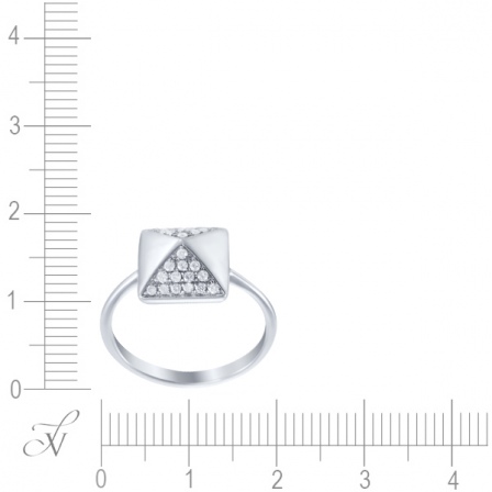 Кольцо с 28 бриллиантами из белого золота (арт. 745505)