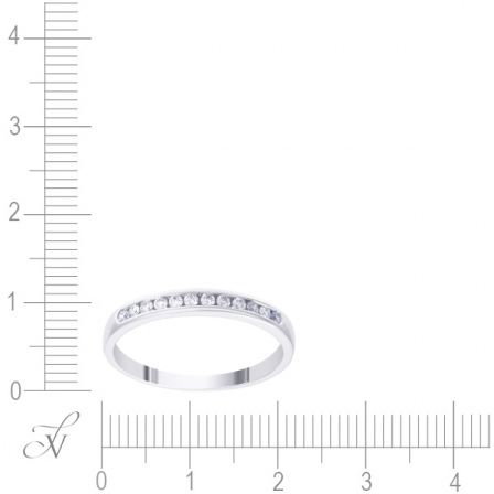 Кольцо с 12 бриллиантами из белого золота (арт. 749555)