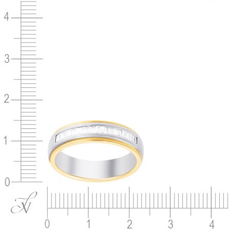 Кольцо с 21 бриллиантом из комбинированного золота (арт. 749609)