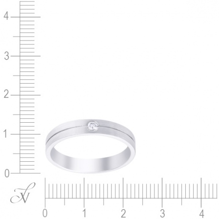 Кольцо с 1 бриллиантом из белого золота (арт. 757002)