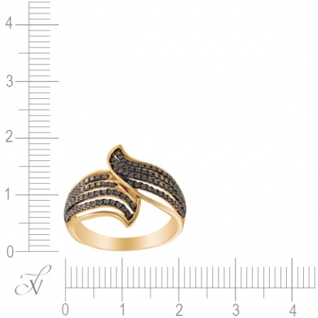 Кольцо с 116 бриллиантами из жёлтого золота (арт. 757271)