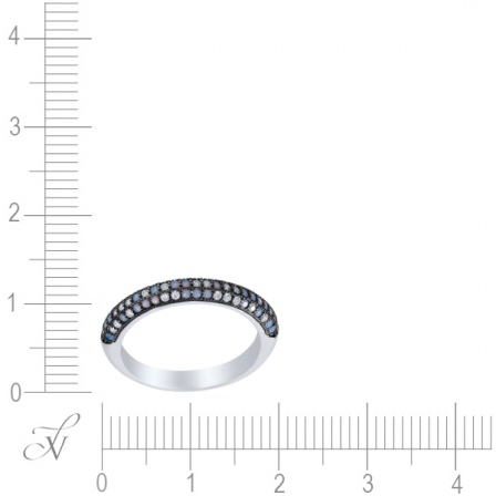Кольцо с опалами и фианитами из серебра (арт. 757756)