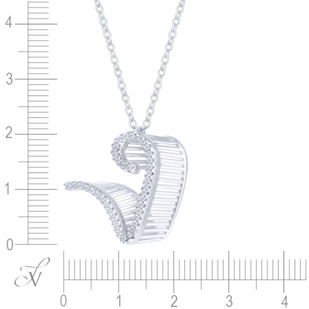 Колье с фианитами из серебра (арт. 758728)
