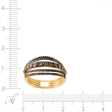 Кольцо с 127 бриллиантами из жёлтого золота (арт. 763191)