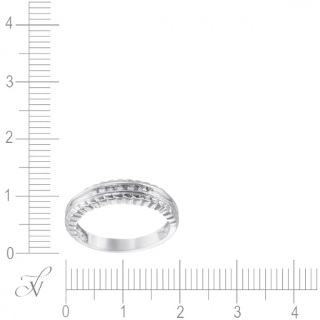 Кольцо с 7 бриллиантами из белого золота (арт. 764951)