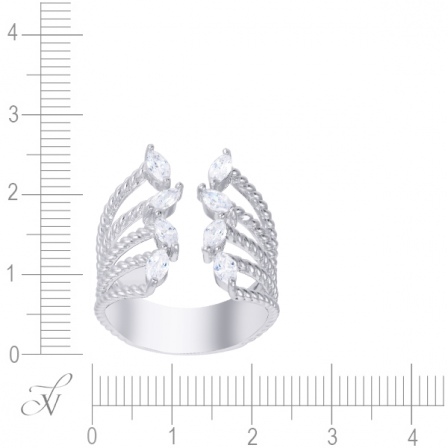 Кольцо с фианитами из серебра (арт. 768840)