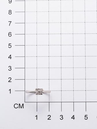 Кольцо с 9 бриллиантами из белого золота (арт. 802994)