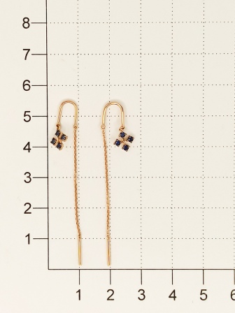 Серьги с 8 сапфирами из красного золота (арт. 807117)