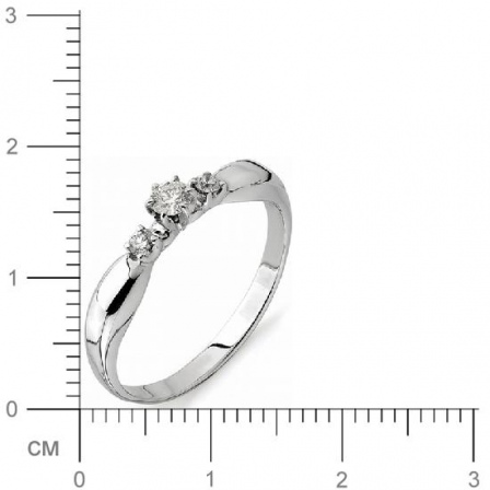Кольцо с бриллиантом из белого золота (арт. 810043)