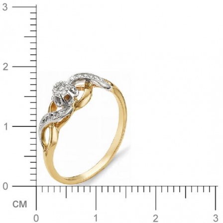 Кольцо с бриллиантом из красного золота (арт. 810049)