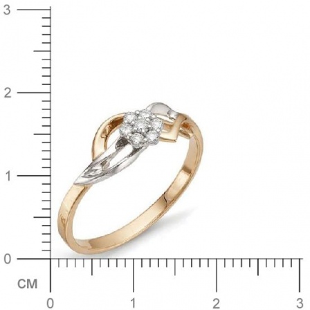 Кольцо с бриллиантом из красного золота (арт. 810103)