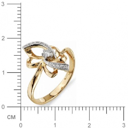 Кольцо с бриллиантом из красного золота (арт. 810123)