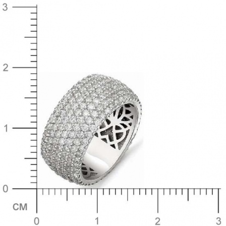 Кольцо с бриллиантами из белого золота (арт. 810134)