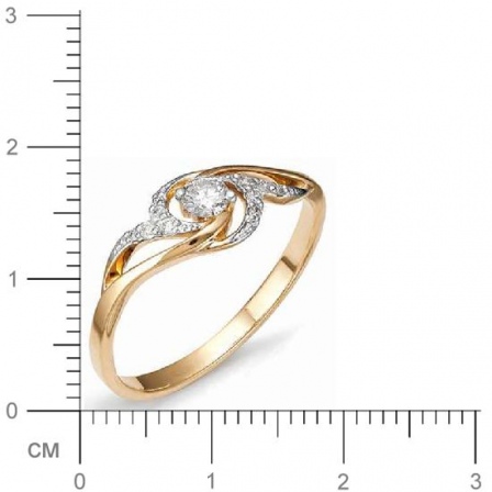 Кольцо с бриллиантом из красного золота (арт. 810343)