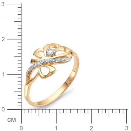 Кольцо с бриллиантом из красного золота (арт. 810386)