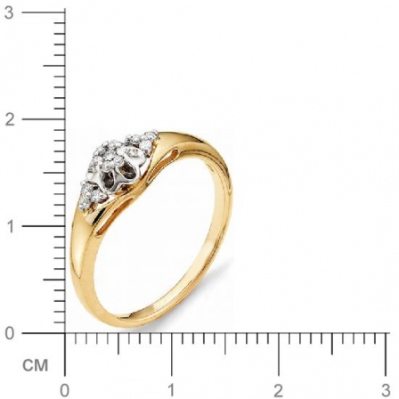 Кольцо с бриллиантом из красного золота (арт. 810411)