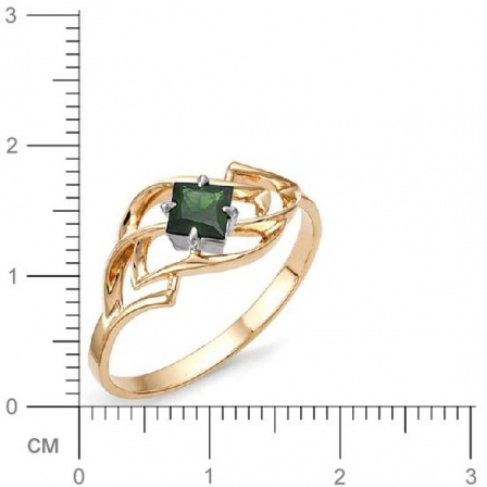 Кольцо с изумрудом из красного золота (арт. 810450)