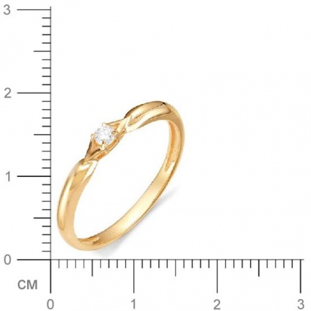 Кольцо с бриллиантом из красного золота (арт. 810467)