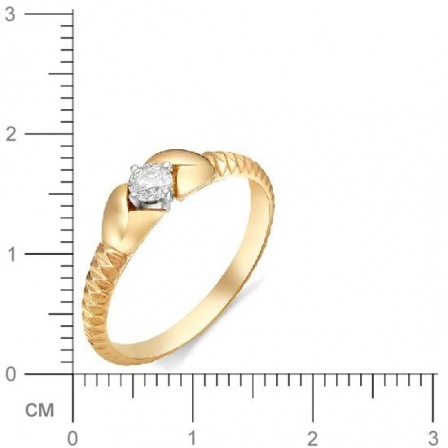 Кольцо с бриллиантом из красного золота (арт. 810475)