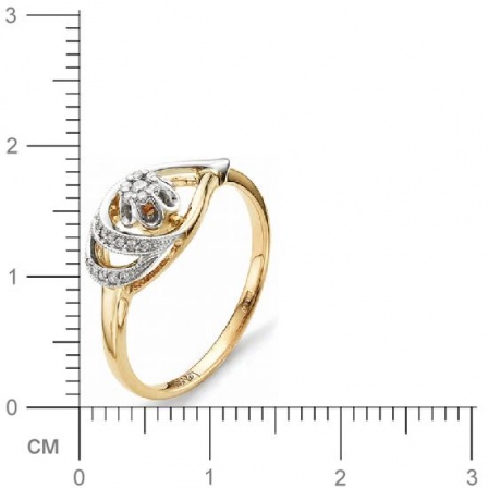 Кольцо с бриллиантом из красного золота (арт. 810491)