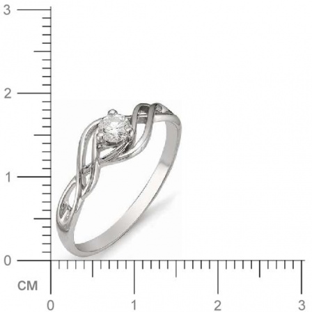 Кольцо с бриллиантом из белого золота (арт. 810512)