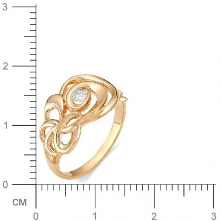 Кольцо с бриллиантом из красного золота (арт. 810519)
