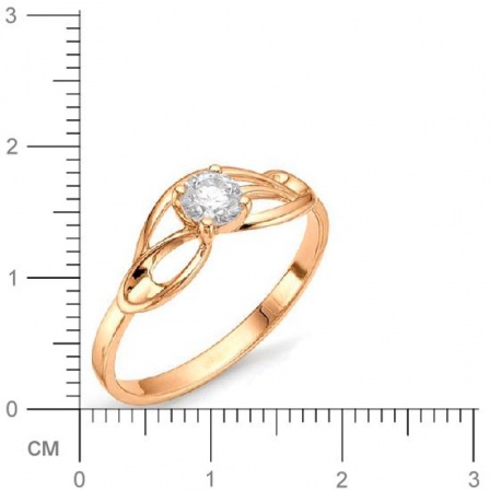 Кольцо с бриллиантом из красного золота (арт. 810599)