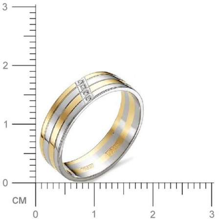 Кольцо косичка с бриллиантами из красного золота (арт. 810635)