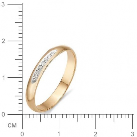 Кольцо с бриллиантами из красного золота (арт. 810636)
