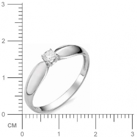 Кольцо с бриллиантом из белого золота (арт. 810638)