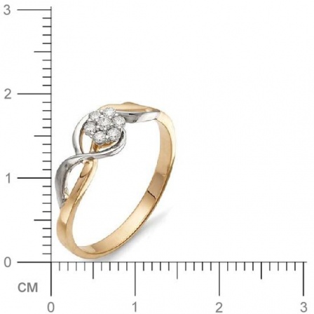 Кольцо с бриллиантом из красного золота (арт. 810643)