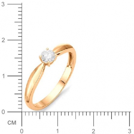Кольцо с бриллиантом из красного золота (арт. 810659)