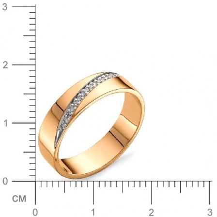 Кольцо с бриллиантами из красного золота 585 пробы (арт. 810715)