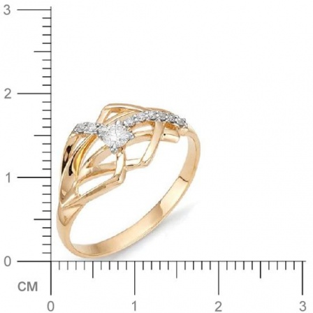 Кольцо с бриллиантом из красного золота (арт. 810726)