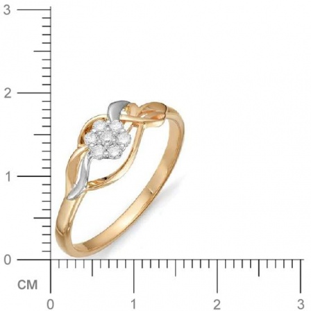Кольцо с бриллиантом из красного золота (арт. 810733)