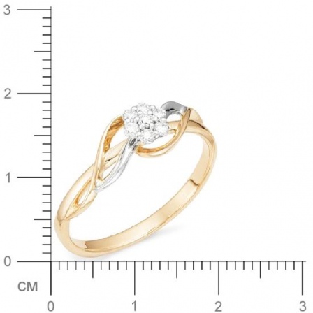 Кольцо с бриллиантом из красного золота (арт. 810735)