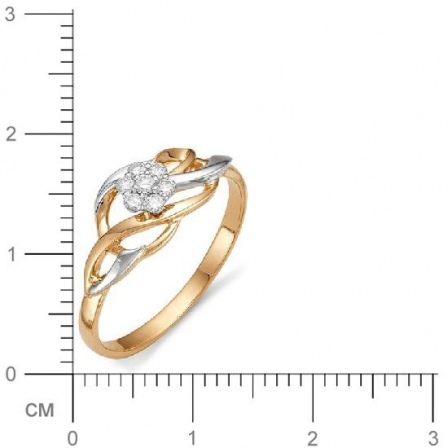 Кольцо с бриллиантом из красного золота (арт. 810784)