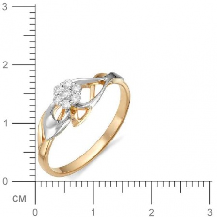 Кольцо с бриллиантом из красного золота (арт. 810788)