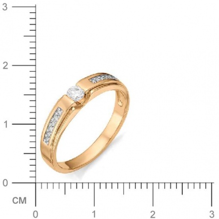 Кольцо с бриллиантом из красного золота (арт. 810848)