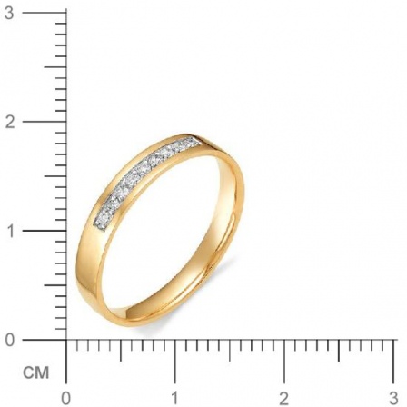 Кольцо с бриллиантами из красного золота (арт. 810860)