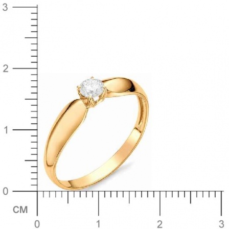 Кольцо с бриллиантом из красного золота (арт. 810866)