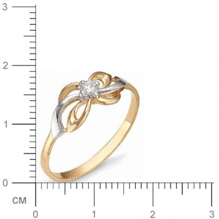 Кольцо с бриллиантом из красного золота (арт. 810940)