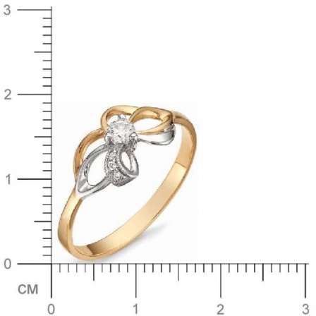 Кольцо с бриллиантом из красного золота (арт. 810986)