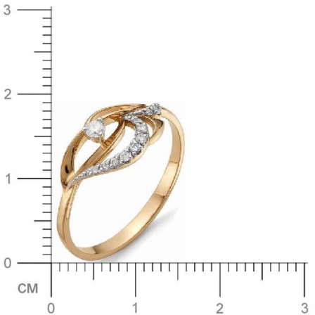 Кольцо с бриллиантом из красного золота (арт. 810994)