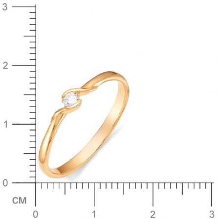 Кольцо с бриллиантом из красного золота (арт. 811015)