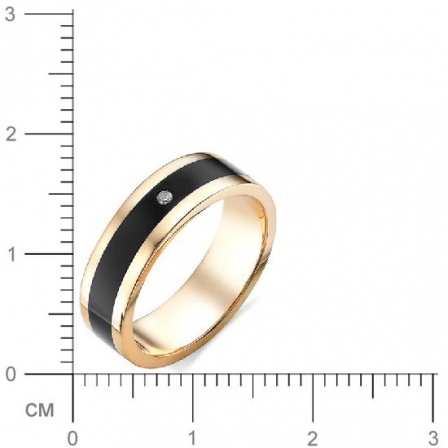 Кольцо с бриллиантом из красного золота (арт. 811033)
