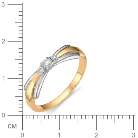 Кольцо с бриллиантом из красного золота (арт. 811044)
