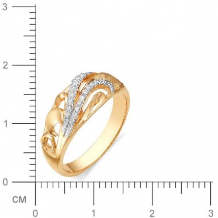 Кольцо с бриллиантами из красного золота (арт. 811047)